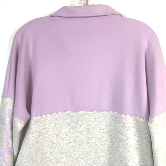 Victorias Secret Varsity Half Zip Pullover Lilac Gray Size XS - Picture 11 of 14